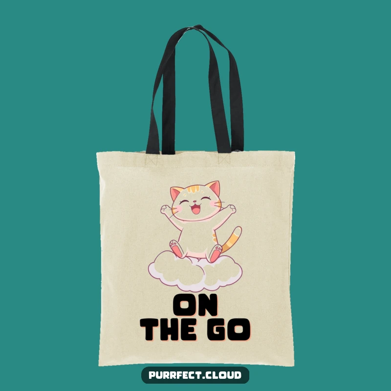 Funny Joyful Cat Cloud Tote Bag - Carry Your Adventures