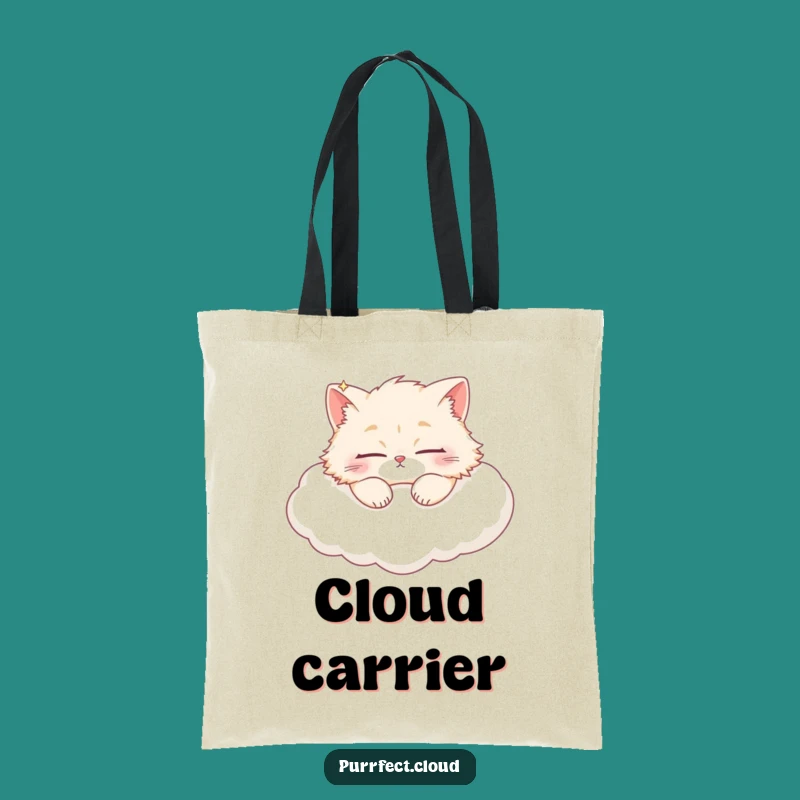 Funny Sleeping Cat Cloud Tote Bag: Carry Your Dreams with Humor